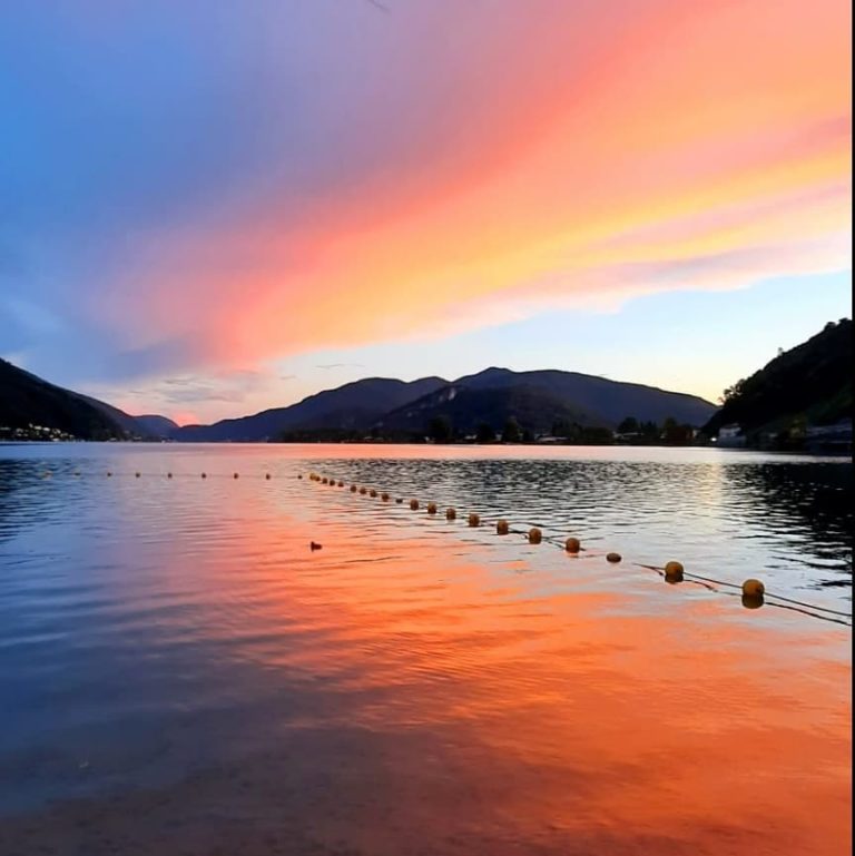 tramonto sul lago agno 768x769