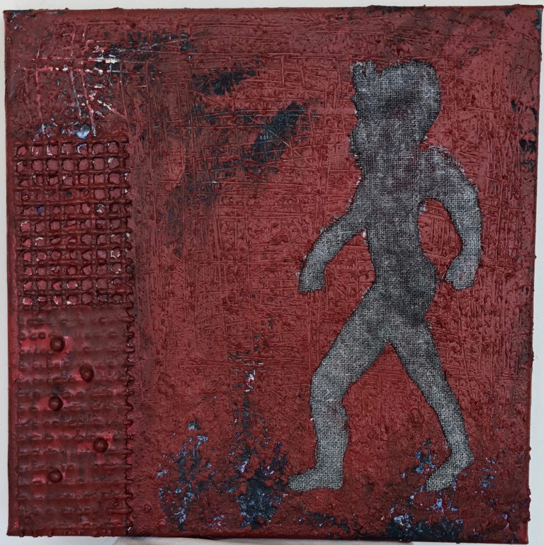 Dentro il labirinto 1 2019 tecnica mista su tela 30x30  768x769